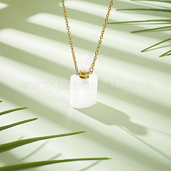 1 шт. ожерелье из натурального кварцевого кристалла в виде флакона для духов&nbsp;NJEW-PH0001-37B-02