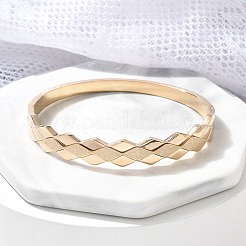 Ионное покрытие (ip) 304 нержавеющая сталь шарнирные браслеты для женщин&nbsp;BJEW-A011-15RG