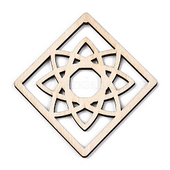 Необработанная натуральная древесина тополя большие подвески WOOD-TAC0012-14