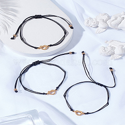 3шт браслеты из нержавеющей стали в форме сердца для дружбы&nbsp;BJEW-LP0002-42