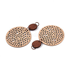 Плоские круглые кожаные подвески&nbsp;FIND-N007-02A-02