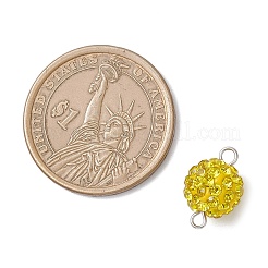 12 шт. 12-цветные круглые бусины-подвески из полимерной глины со стразами&nbsp;PALLOY-JF04608