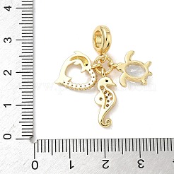 Латунь микропаве прозрачный кубический цирконий европейские подвески с подвесками&nbsp;LS-KK-K368-31G