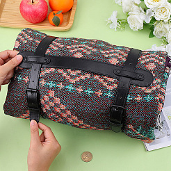 Искусственная кожа с ремешком для коврика для йоги из сплава&nbsp;AJEW-CL0001-99B-01