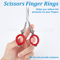 30 шт. 15 цвета мягкие силиконовые ножницы кольца для пальцев&nbsp;SIL-GF0001-17