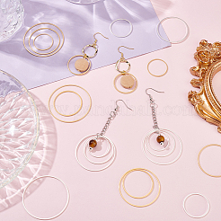 24шт 12 стильных латунных соединительных кольца&nbsp;KK-BC0009-49