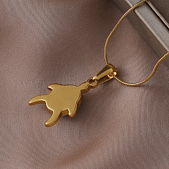 Кулон-подвеска в виде черепахи из нержавеющей стали Ocean 310 с зеленой эмалью для женщин.&nbsp;QG8556