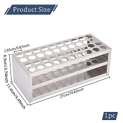 Стойки для пробирок из нержавеющей стали 201 с 40 отверстием&nbsp;AJEW-WH0042-165A