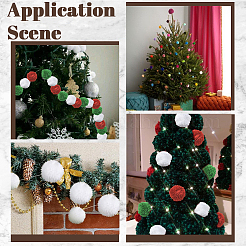 24 шт. 3-цветный шерстяной мягкий помпон&nbsp;DIY-SC0031-30A