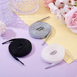 3 пара шнурков из полиэстера двух цветов&nbsp;AJEW-TA0002-36A