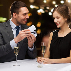 Квадратные картонные бумажные подарочные коробки для хранения колец&nbsp;CON-WH0099-60A