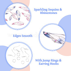 Набор для самостоятельного изготовления подвесных сережек-крыльев из прозрачной смолы&nbsp;DIY-TA0010-23