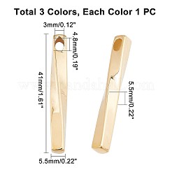 3 шт. подвески из нержавеющей стали 304 двух цветов&nbsp;STAS-UN0034-44