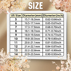 14 шт. 7 стиля из нержавеющей стали с рифлеными кольцами для пальцев&nbsp;STAS-SC0010-65G