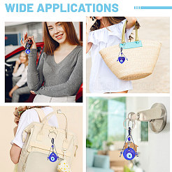 6 шт. 3 стиля лэмпворк-брелки ручной работы от сглаза&nbsp;KEYC-CA00011