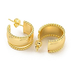 Серьги-гвоздики из латуни с реечным покрытием&nbsp;EJEW-M247-05G