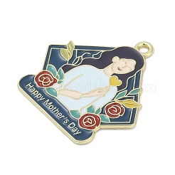 Подвески из сплава с эмалью ко Дню матери&nbsp;LS-PALLOY-V001-02F