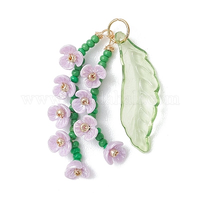 Стеклянные подвески из бисера&nbsp;PALLOY-MZ01249-03-1