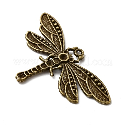 Тибетский стиль сеттинги сплава стрекоза кулон горный хрусталь&nbsp;X-TIBEP-922-AB-FF-1