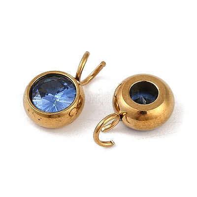 Ионное покрытие (ip) 304 нержавеющая сталь микропаве кубический цирконий подвески STAS-Z094-02G-01-1