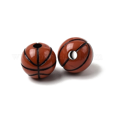 Спортивные непрозрачные акриловые бусины&nbsp;OACR-A044-03A-1