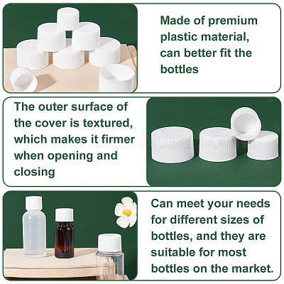 56 шт. 4-х видов пластиковых завинчивающихся колпачков AJEW-BC0003-85A-1