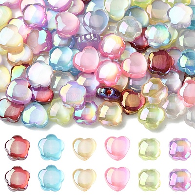 30 шт. 3 вида бусин из смолы с УФ-покрытием&nbsp;RESI-YW0005-80-1