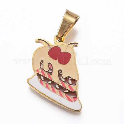 Подвески из нержавеющей стали 304 с эмалью&nbsp;STAS-G155-24G-1