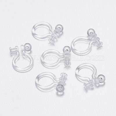 Пластиковые серьги с клипсами&nbsp;KY-P007-H01-1