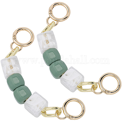 2 шт. квадратные цепочки для сумок из смоляных бусин&nbsp;PURS-GF0001-07A-1