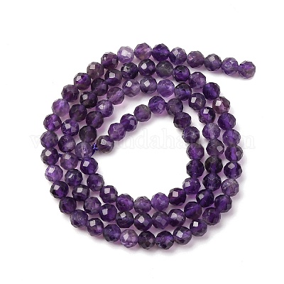 Природный аметист нитей бисера&nbsp;G-C226-B06-4mm-01-1