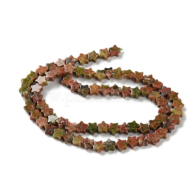 Природные Unakite бисер нитей G-G085-B53-02-1