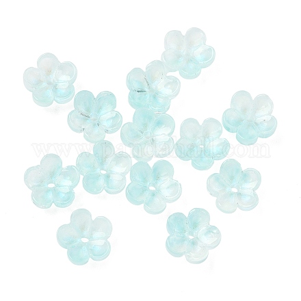 Окрашенные и нагретые стеклянные колпачки для бусин GLAA-C042-01F-1