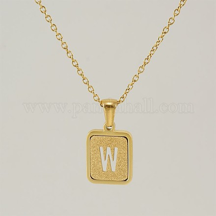 Прямоугольные кулоны из нержавеющей стали 304 с полыми буквами FS-WG93293-21-1