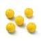 Silicone Beads, Round, Yellow, 14.5~15mm, Hole: 2.2mm