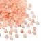 Transparent Acrylic Beads, Flat Round, Light Salmon, 7x4mm, Hole: 1.8mm, about 3300~3448pcs/500g