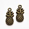 Pineapple Tibetan Style Alloy Pendants, Cadmium Free & Nickel Free & Lead Free, Antique Bronze, 19x9x3mm, Hole: 1mm, about 714pcs/1000g
