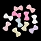 Plastic Beads, Imitation Jelly, Bowknot, Mixed Color, 18x10x5mm, Hole: 1.8mm, about 909pcs/500g