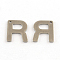 Tarnish Resistant 201 Stainless Steel Letter Charms, Letter.R, 11x5.5~12x0.5mm, Hole: 1mm