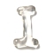 Transparent Resin Alphabet Pendants, Letter Charms, Letter.I, 41~45x33~52.5x8mm, Hole: 3.5mm