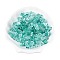 Baking Paint Transparent Glass Beads, Cube, Light Sea Green, 6.5~7x6~6.5x6~6.5mm, Hole: 1.5mm, about 1690pcs/1000g