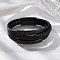 Ion Plating(IP) Braided Microfiber Leather Multi-strand Bracelets for Men, with 316 Surgical Stainless Steel Polished Buckle and 304 Stainless Steel Finding, Black, 8 inch(20.2cm)