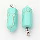 Латуни синтетические бирюзовые подвески&nbsp;G-O160-03A-1