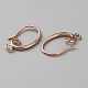 Латунные крючки для сережек&nbsp;KK-WH0064-07RG-2