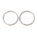 Железа отделились брелоки, кольца прыжок двойной петли, стойки покрытие, платина, 25~25.5x2.5 мм, внутренний диаметр: 21.5~22 мм