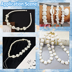 200шт бусины из искусственного жемчуга из АБС-пластика&nbsp;OACR-LT0001-10