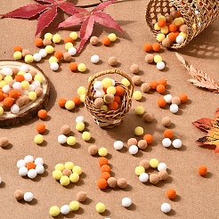 400 шт. шарики-помпоны из полиэстера 4 цветов&nbsp;DIY-SC0031-37D