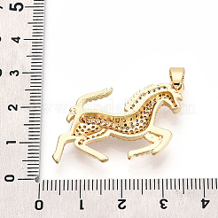 Латунные микропаве прозрачные подвески с фианитом&nbsp;KK-T080-03G