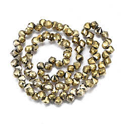 Стеклянные бусины с гальваническим покрытием &nbsp;EGLA-N006-032-C03