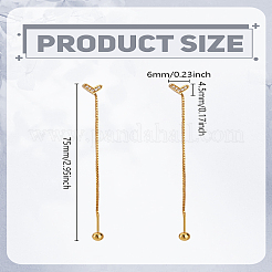 1 пара сережек-кисточек в форме сердца из латуни со стразами для женщин&nbsp;EJEW-LP0003-63G